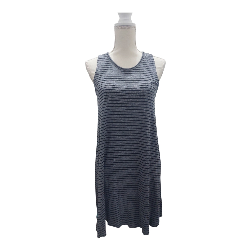 Madewell‎ Gray and Black Striped Dress